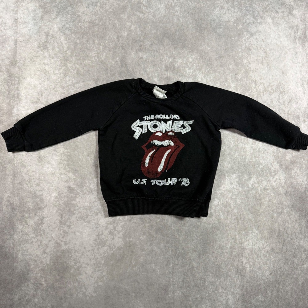 The Rolling Stones US Tour 78 Black Graphic Sweatshirt 18M Kids Retro